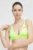 Nike sutien de baie Essential culoarea verde, cupa moale