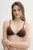 Nike sutien de baie culoarea maro, cupa usor rigidizata, NESSF239