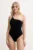 OAS costum de baie dintr-o bucată culoarea negru, cupa moale, 6021