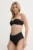 PARAMIDONNA costum de baie din două piese culoarea negru, cupa moale, SS24FHBL