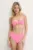 PARAMIDONNA costum de baie din două piese culoarea roz, cupa moale, SS25BEBG