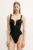 PARAMIDONNA costum de baie dintr-o bucată Mika culoarea negru, cupa moale, SS25SMKBL