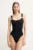 PARAMIDONNA costum de baie dintr-o bucată Sophia culoarea negru, cupa moale, SS22OSBL
