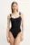 PARAMIDONNA costum de baie dintr-o bucată Sophia culoarea negru, cupa moale, SS22OSBL