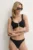 PARAMIDONNA costum de baie dintr-o bucată culoarea negru, cupa moale, SS22TPBL