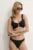 PARAMIDONNA costum de baie dintr-o bucată culoarea negru, cupa moale, SS22TPBL