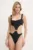 PARAMIDONNA costum de baie dintr-o bucată culoarea negru, cupa moale, SS24OLBL