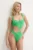 PARAMIDONNA costum de baie dintr-o bucată culoarea verde, cupa moale, SS22OSGR