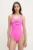 PLEIN SPORT costum de baie dintr-o bucată culoarea roz, cupă moale, PS25WOP01