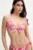 Pepe Jeans sutien de baie LEAF BR KNOT TOP culoarea rosu, cupa moale, PLB10558