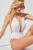 Praia Beachwear costum de baie dintr-o bucată culoarea alb, cupa usor rigidizata