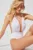 Praia Beachwear costum de baie dintr-o bucată culoarea alb, cupa usor rigidizata