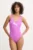 Puma costum de baie dintr-o bucată culoarea violet, cupa moale, 907685