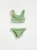 Reserved – Costum de baie brodat din două piese – verde-oliv deschis