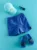 Reserved – Pantaloni de baie cu broderie – bleumarin