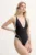 Rip Curl costum de baie culoarea negru, cupa usor rigidizata, 0D8WSW