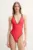 Rip Curl costum de baie culoarea rosu, cupa usor rigidizata, 0D8WSW