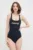Roxy costum de baie dintr-o bucată Active culoarea negru, cupă ușor rigidizată ERJX103630