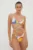 Roxy sutien de baie culoarea galben, cupa usor rigidizata