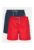 Set 2 perechi short de baie – 86690 – Poliester – Rosu/Bleumarin