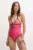 Silvian Heach costum de baie dintr-o bucată TAABO culoarea roz, cupă ușor rigidizată, GPP25418CO