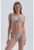 Sutien de baie cu cupe triunghiulare – Alb murdar – Albastru marin
