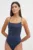 Tommy Jeans costum de baie dintr-o bucată culoarea bleumarin, cupa moale, UW0UW05092