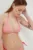Tommy Jeans sutien de baie culoarea roz, cupa moale UW0UW05110