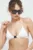 Trussardi sutien de baie culoarea alb, cupa usor rigidizata