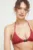 Trussardi sutien de baie culoarea bordo, cupa usor rigidizata