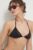 Trussardi sutien de baie culoarea negru, cupa moale