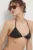Trussardi sutien de baie culoarea negru, cupa moale