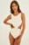 Undress Code costum de baie dintr-o bucată culoarea alb, cupă moale, 969