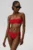 Undress Code sutien de baie Off Duty Bikini Top culoarea rosu, cupa usor rigidizata, 926