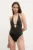United Colors of Benetton costum de baie dintr-o bucată culoarea negru, cupă moale, 36WR5I01P