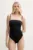 United Colors of Benetton costum de baie dintr-o bucată culoarea negru, cupa moale