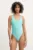 adidas Originals costum de baie dintr-o bucată Adicolor culoarea turcoaz, cupa moale, JP0358