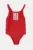 adidas Performance costum de baie copii culoarea rosu, JJ0438
