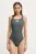adidas Performance costum de baie dintr-o bucată 3 Bar Logo culoarea gri, cupa moale, JH3292