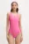 adidas Performance costum de baie dintr-o bucată 3 Srtipes culoarea roz, cupa moale, JP0139