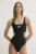 adidas Performance costum de baie dintr-o bucată 3 Stripes culoarea negru, cupa moale, JH3391