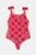 adidas Performance costum de baie dintr-o bucată pentru copii AD DY MIN culoarea roz, JG1015
