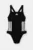 adidas Performance costum de baie dintr-o bucată pentru copii culoarea negru, JN6577