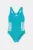 adidas Performance costum de baie dintr-o bucată pentru copii culoarea turcoaz, JN6587
