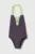adidas Performance costum de baie dintr-o bucată pentru copii culoarea violet