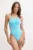 adidas costum de baie dintr-o bucată Ripstream 3-Stripes X-Back culoarea turcoaz, cupă moale, JD3440