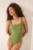 women’secret costum de baie culoarea verde, cupa rigidizata, 5529082
