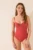 women’secret costum de baie dintr-o bucată culoarea bordo, cupa usor rigidizata, 5529098