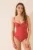 women’secret costum de baie dintr-o bucată culoarea bordo, cupa usor rigidizata, 5529098