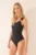 women’secret costum de baie dintr-o bucată culoarea negru, cupă moale, 5529100